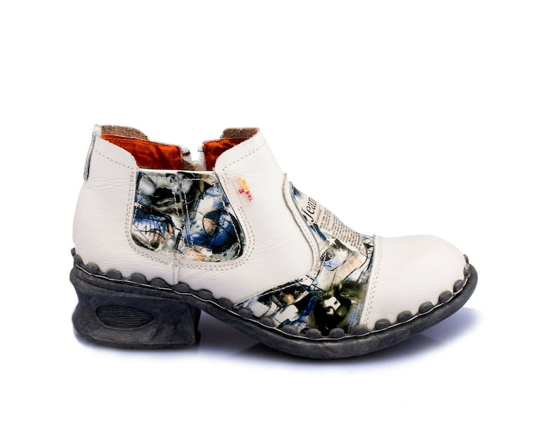 TMA 5363 Modischer Damen Halbschuh Schnürer Schuhe Leder blau alle Gr 36-42
