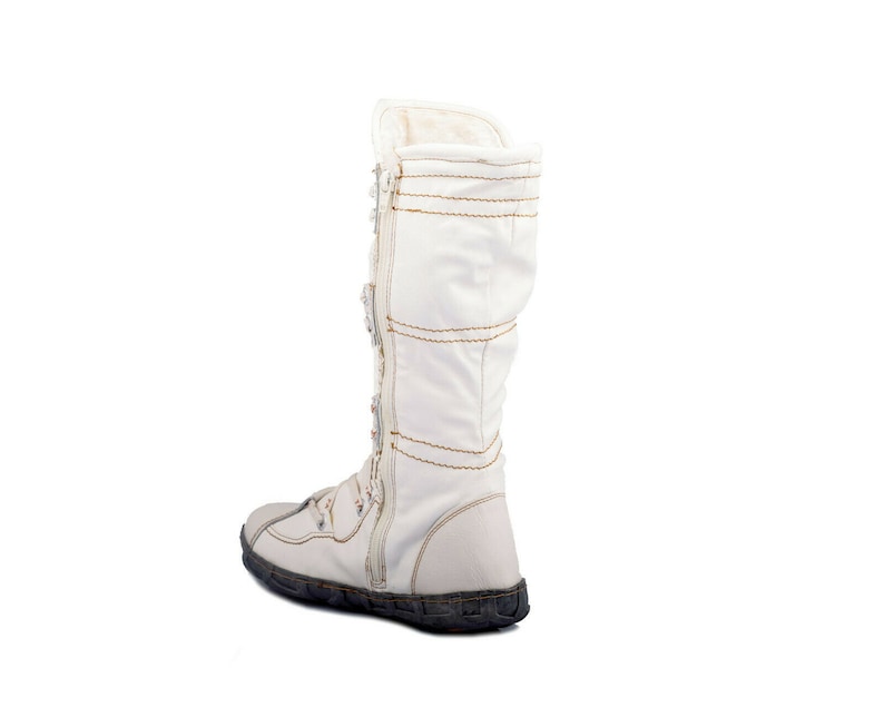 TMA 2018 Fashionable Women/'s Winter Boots lined white leather all sizes 36-42