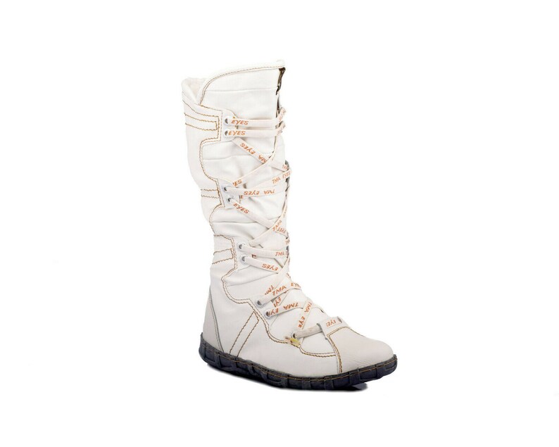 TMA 2018 Fashionable Women/'s Winter Boots lined white leather all sizes 36-42