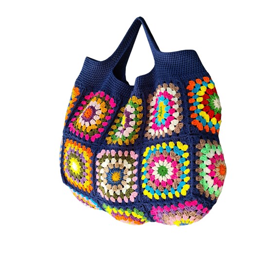 Crochet Bag Granny Square Bag Large Bag Beach Bag Crochet | Etsy