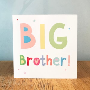 Big Brother nieuwe baby wenskaart