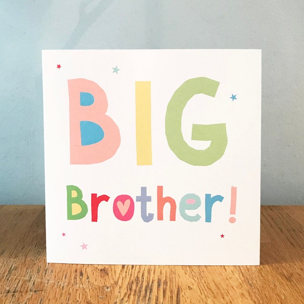 Big Brother new baby greetings card