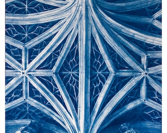 Cyanotype of Notre Dame de Paris