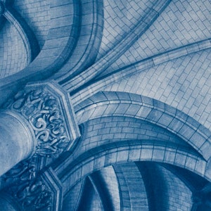 Cyanotype of Notre Dame de la Croix, Paris image 2