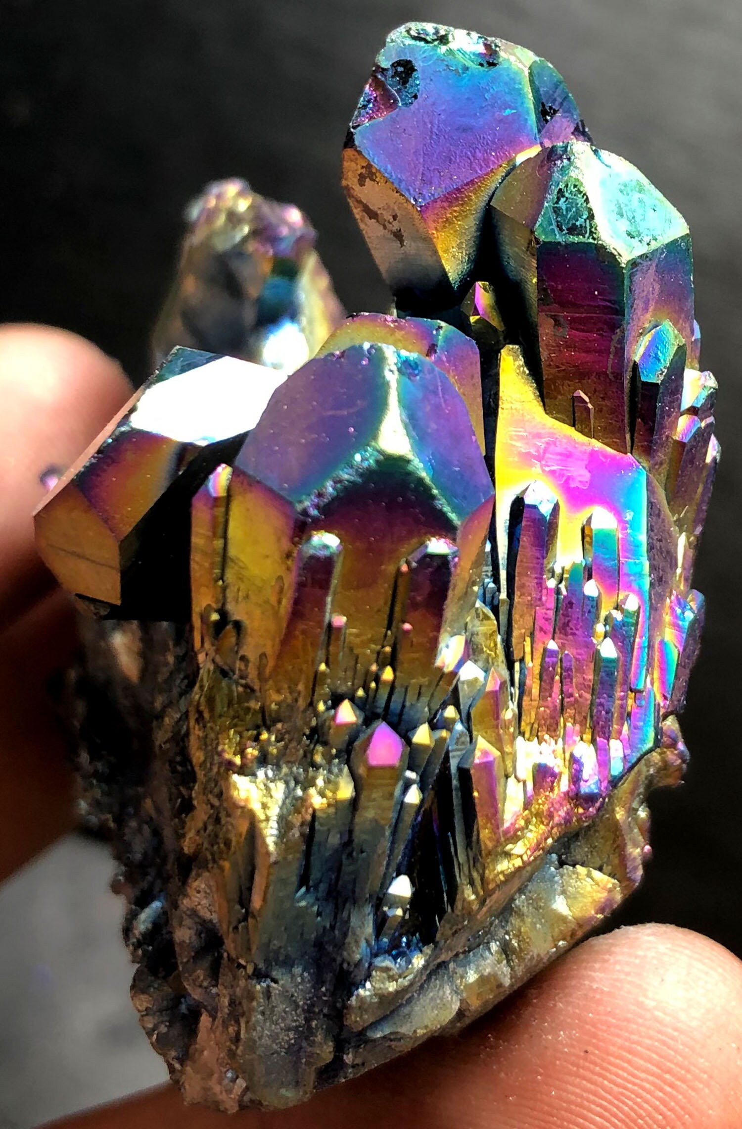 72g Rainbow Titanium Plated Crystal Cluster Color-changing - Etsy