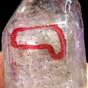 15g Super Seven esquelético amatista cristal de cuarzo/burbuja de agua en movimiento, cristales curativos de chakras de meditación j82