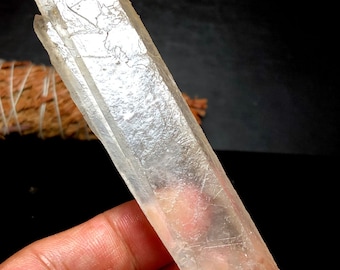 148 mm シンギングレムリアンシードクォーツクリスタルポイント - 内