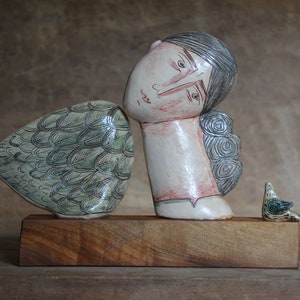 angel...clay art,sculpture ceramic,ceramic,ceramic angel