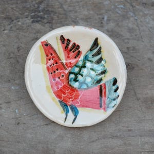 Hand-made ceramic bird,ceramic dish,pottery