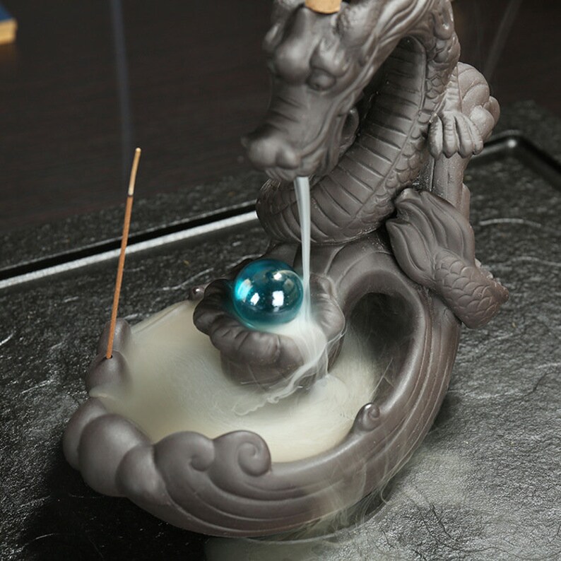 Backflow Incense Burner Crystal Ball Etsy