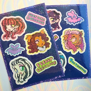 monster high | sparkly holo vinyl sticker sheets