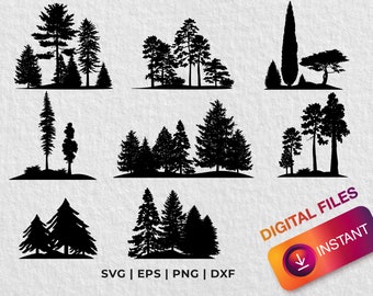 Download Free Tree Bundle Svg Tree Silhouette Svg Pine Tree Svg Tree Etsy SVG Cut Files
