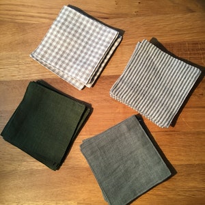 Leinen Untersetzer Set, natürliche Leinen Untersetzer. Sets von 4, 6, 8