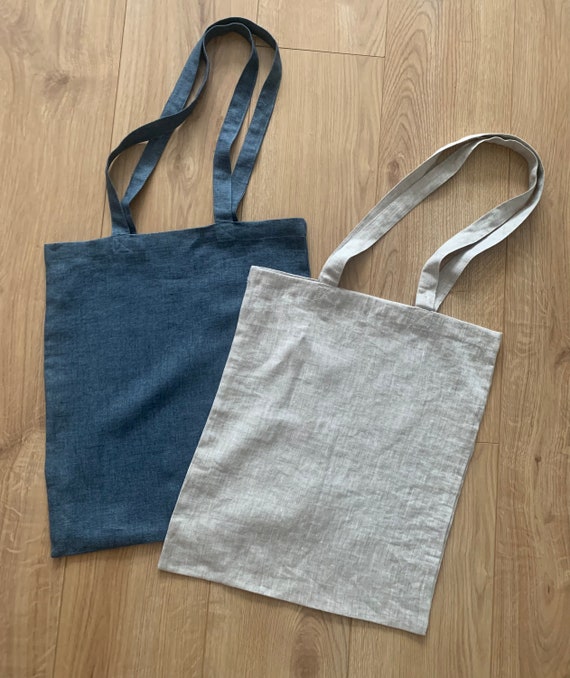 Linen Tote Bag linen Fabric Bag Natural Linen Bag Summer Etsy