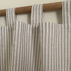 Linen Curtains, Linen Curtain Panels, Tab Top Linen Curtain Panel, Custom Curtains, Linen Drapes, White Linen Curtains