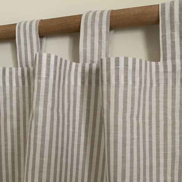 Tab Top Black and White Curtains Etsy