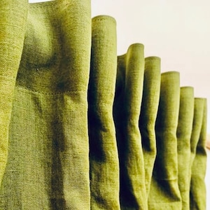Linen Curtains, curtains ,Washed Linen Curtain Panel,  Linen Curtain, Custom curtain panel