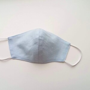 Linen face mask, Face mask , Face Mask with Filter Pocket ,Triple Layer, Reusable ,Washable mask with cotton layer and filter pocket