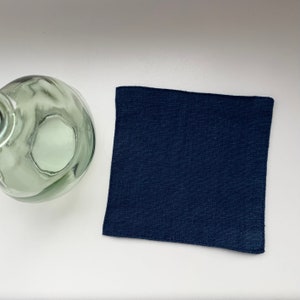 Podkładki lniane. Podkładki lniane, Zestaw podkładek lnianych. Podkładki lniane stone washed. Podkładki z tkaniny. Ręcznie robione