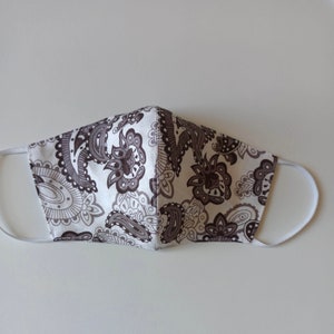 Face mask ,Floral print Linen Face Mask, Reusable Washable mask with cotton layer and filter pocket