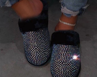 bedazzled house slippers