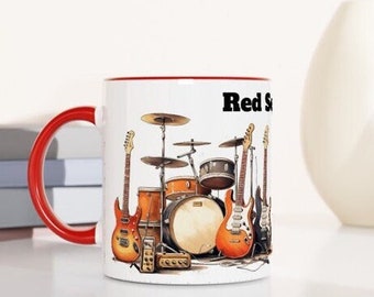 Taza personalizada de banda de rock: regalo para fanáticos de la música