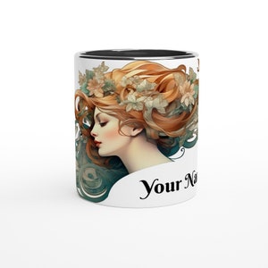 Art Nouveau Alphonse Mucha inspired Personalized Mug