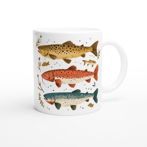Fishing-themed mug, Fisherman Gift, Gift for Fishing Lovers, Fishing Gifts for Men