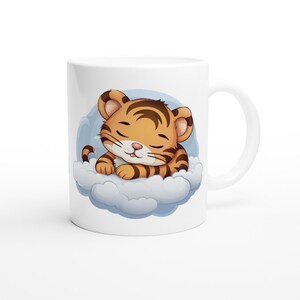 Tiger Cub Sleeping Cute Cartoon Style Gift Mug
