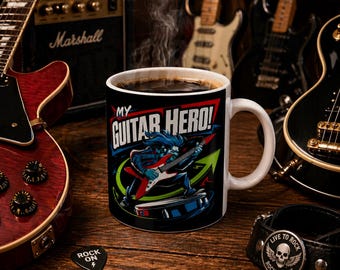 Lebendige Gitarrist Keramik Tasse Kaffeetasse für Musikliebhaber