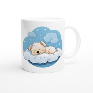 Puppy hond slapen schattige cartoon stijl koffie thee cadeau mok