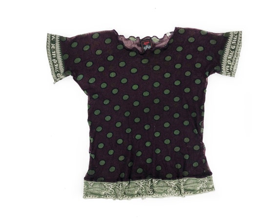 JEAN-PAUL GAULTIER — 1990s Dot printed sheer mesh