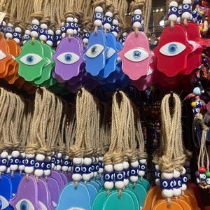Evil Eye, Evil Eye Wall Hanging,New Home Gift Idea, Home Protection, Protection Charm, House Protection, Home Decor, Glass Evil Eye Wall Art