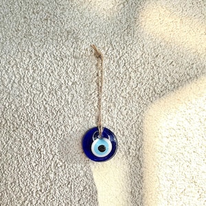 Evil Eye Wall Hanging, New Home Gift Idea, Evil Eye,Home Protection, Protection Charm, House Protection, Home Decor, Glass Evil Eye Wall Art