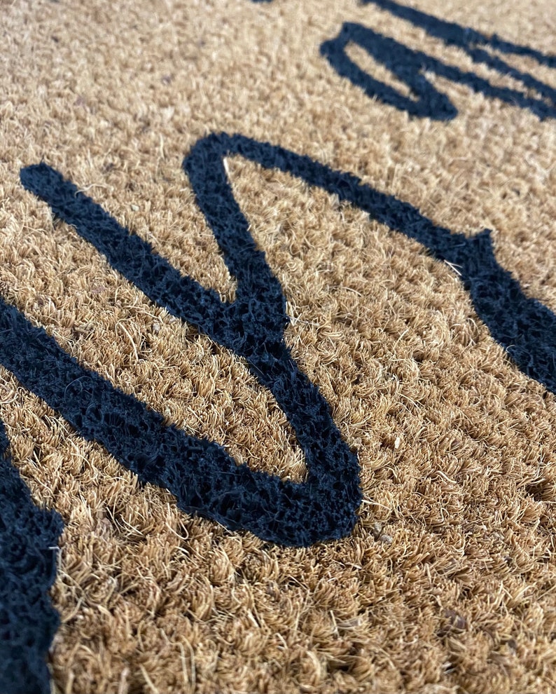 Spring Flowers Doormat Coir Doormat Outdoor Rug Spring Etsy