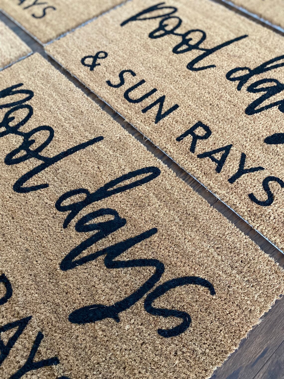 Pool Days & Sun Rays Doormat Coir Doormat Outdoor Rug Hand Etsy