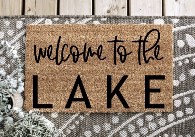 to the Lake Doormat Coir Doormat Outdoor Rug Hand Etsy