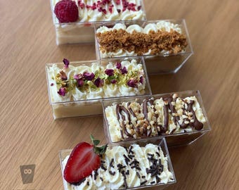 50 Pieces Reusable Clear Dessert Cups Hard 110ml - Perfect for Mousse, Jelly, Trifles, Appetizers & Events