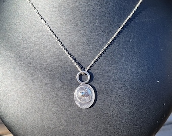 Argentium Silver pendant,  Argentium Silver jewellery,  geometric pendant necklace, geometric jewellery,  recycled silver