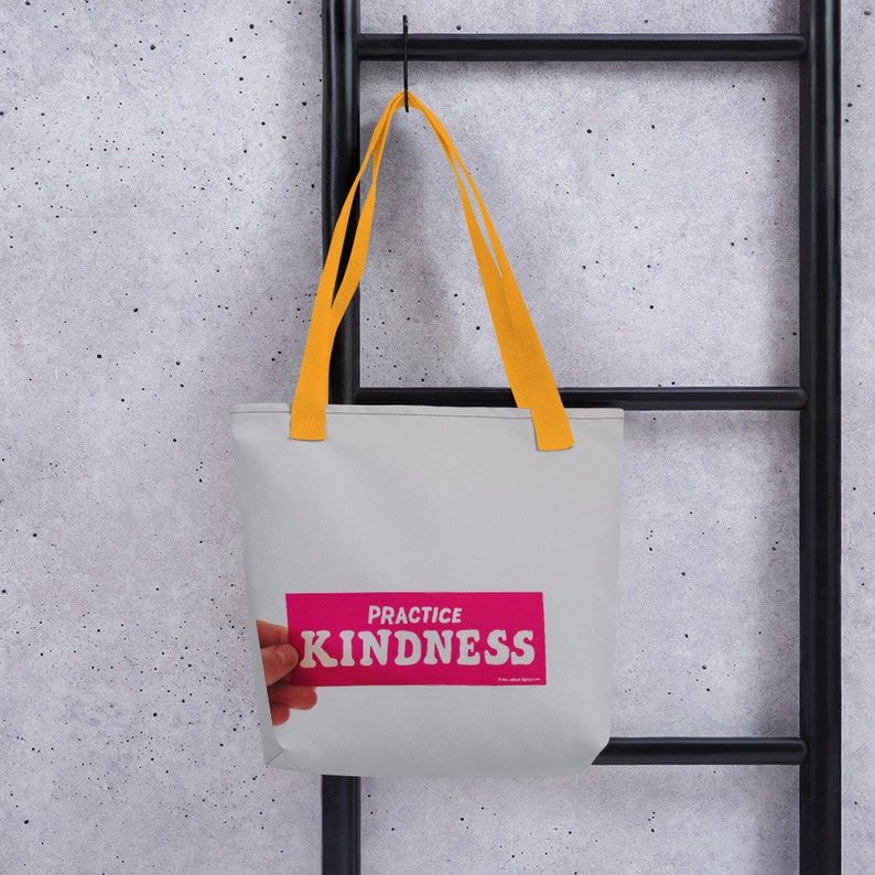 Inspirational bag Gift for her Messages bag Tote bag canvas Carrier Groceries bag Practice kindness tote bag Canvas bag