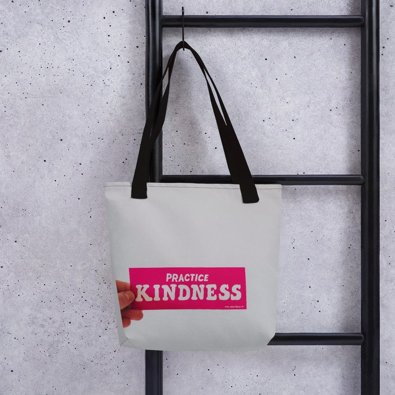 Inspirational bag Gift for her Messages bag Tote bag canvas Carrier Groceries bag Practice kindness tote bag Canvas bag