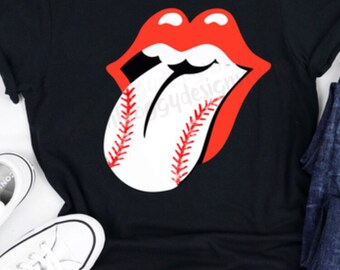 rolling stones baseball tongue shirt