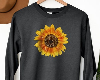 Sunflower Sweatshirt: Floral Botanical Garden Sweater