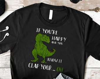 Funny T-Rex Dinosaur T-Shirt: Small Hand Joke, Tyrannosaurus Tee