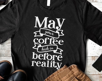 Funny Coffee T-Shirt: Coffee Lover Gift, Ringspun Cotton Tee