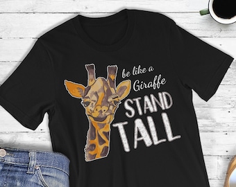 Camicia giraffa, t-shirt giraffa, simpatica giraffa alta, camicia di giraffa carina, la vita è migliore con t camicia giraffa, maglietta divertente, t-shirt giraffa cool