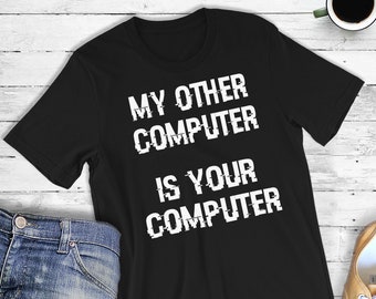 Lustiges Cyber Sicherheit T-Shirt: Hacker Coder Techniker Geschenk