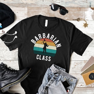 Barbarian Shirt, DnD Tshirt, RPG Gamer t-shirt, Tabletop shirt, Roleplaying Game shirt, Warrior class, Fantasy, D20 Dice Player, Online game