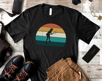 レトロなテニスプレイヤーTシャツ：60年代70年代スタイルのギフト