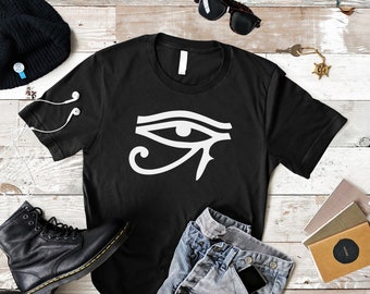 Eye of Horus T-shirt: Egyptian Sacred Geometry, Spiritual Symbol